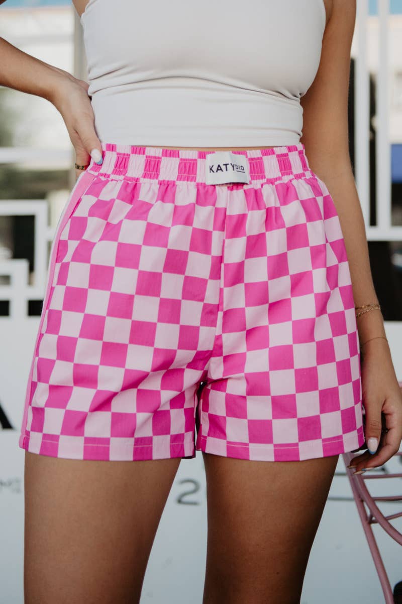 Hot Pink Racetrack Boxer Shorts
