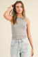 DOUBLE LAYERED HIGH NECK TANK TOP
