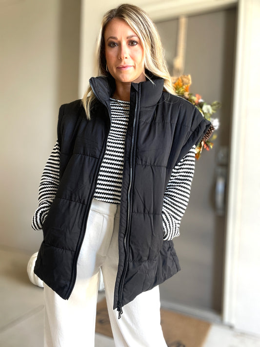 Oversized Sleeveless Puffer Vest