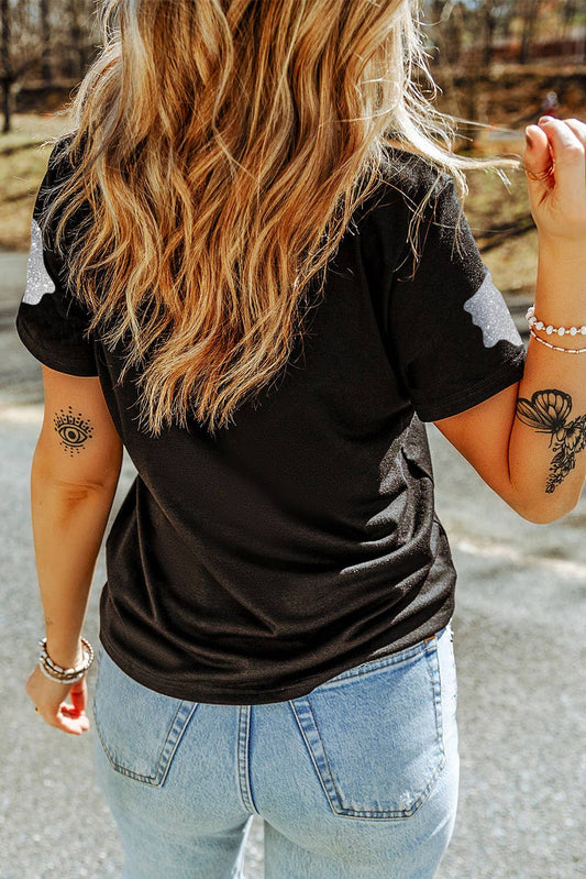 Spooky Sparkles Ghost Graphic Tee